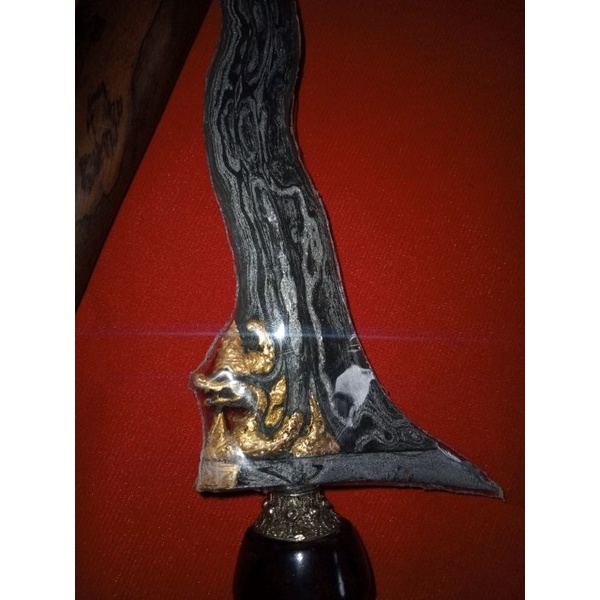 Keris Nogo Rojo Kinatah Emas Murni