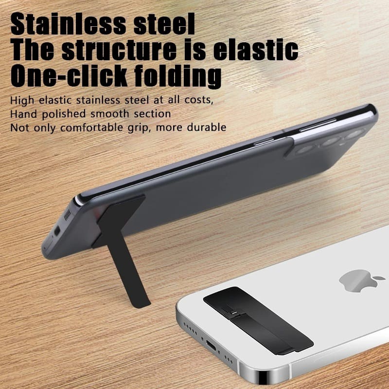 Stand Holder HP Bahan Metal Tipis Invisible Phone Stand Ultra Thin Holder Lipat Phone Holder Hp holder stand