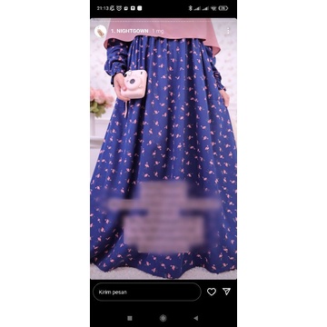 Ditsy Flamingo Darkblue