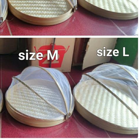 ☪ Tampah Bambu Kelambu Putih Size L ☈