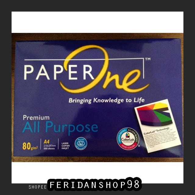 

FS1125 KERTAS PRINT & FOTOCOPY KERTAS PAPER ONE ATK A4 80 GRAM KERTAS FOTOKOPI KERTAS PRINT BY FERID