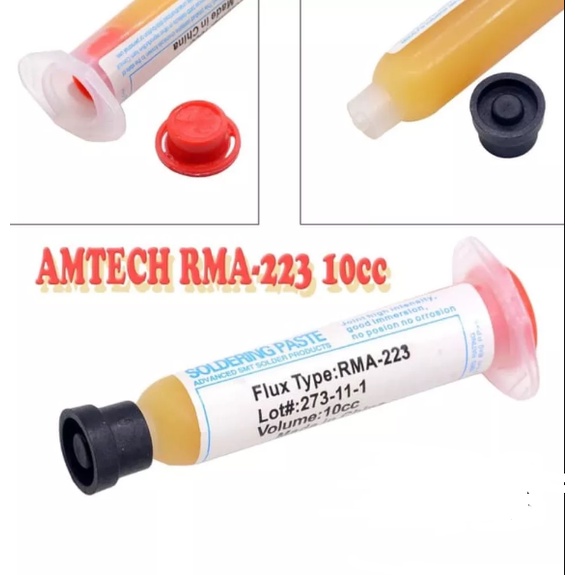 Flux Pasta Paste Minyak Solder Amtech 10cc RMA-223 RMA223 Suntik Songka Timah Rosin