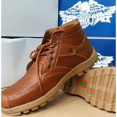 SEPATU JUGER ORIGINAL KULIT SAPI ASLI SOL DELTA TAN