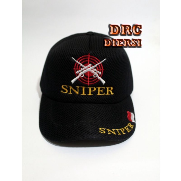 DIERSI STORE TOPI DOUBLE MESH BORDIR SNIPER/TOPI SNIPER BORDIR/TOPI SNIPER