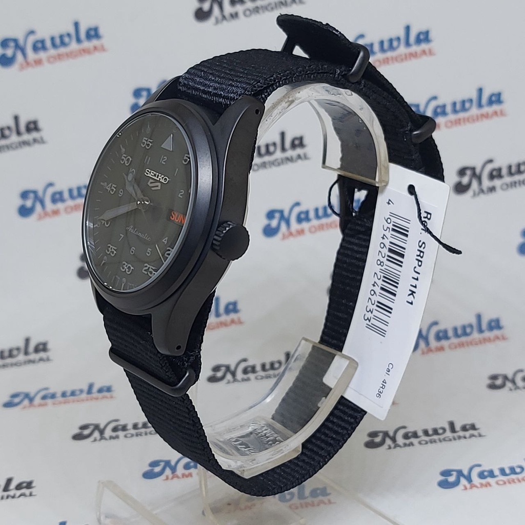 Seiko 5 Sports SRPJ11K1 Stealth Black Nylon - Jam Tangan Pria SRPJ11