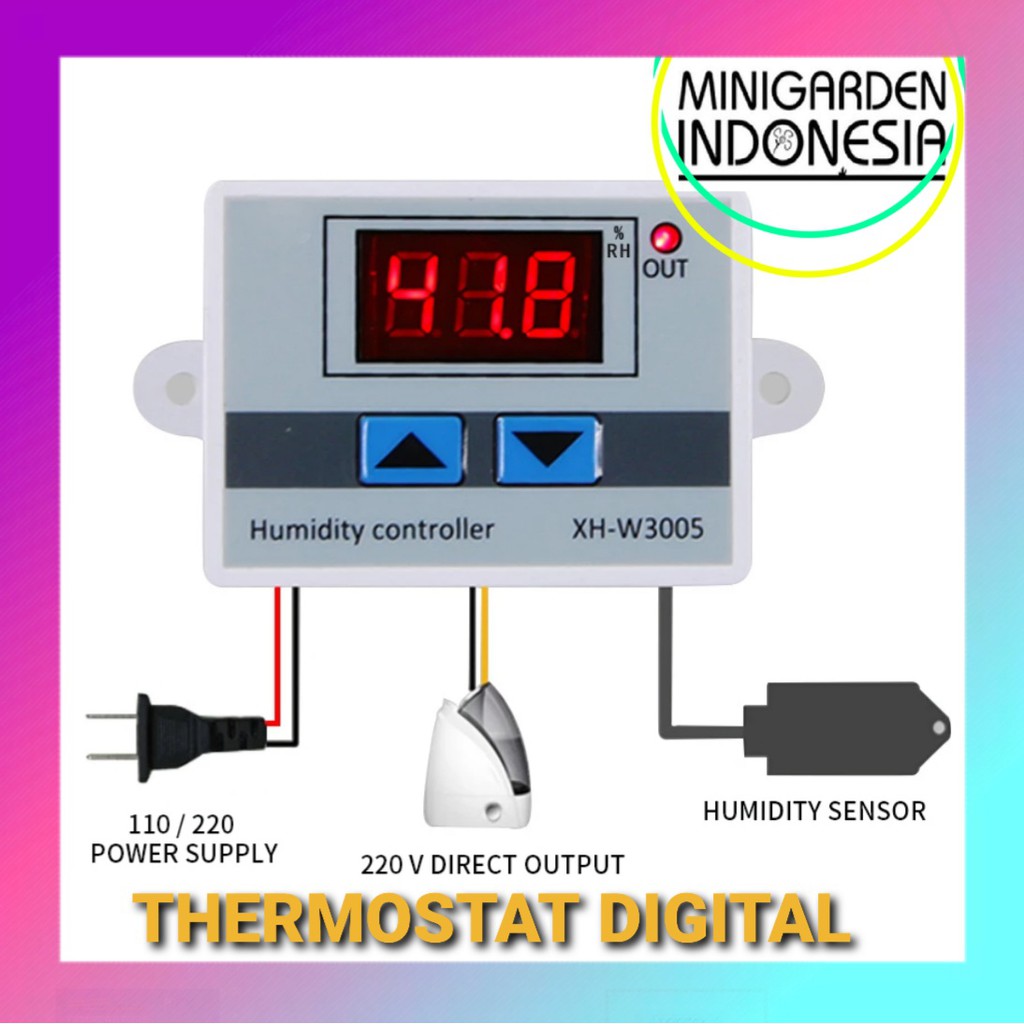 TERMOSTAT DIGITAL 220V thermostat W3001 AC temperature controller Mesin Tetas telur pengatur suhu