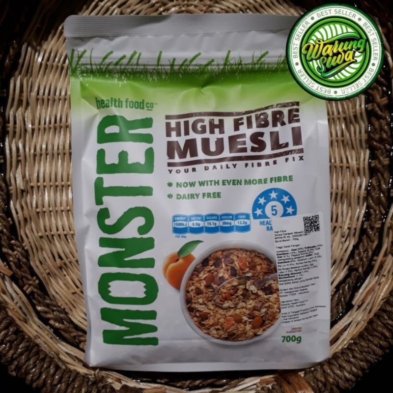 

monster high fibre muesli your daily fibre fix 700gr