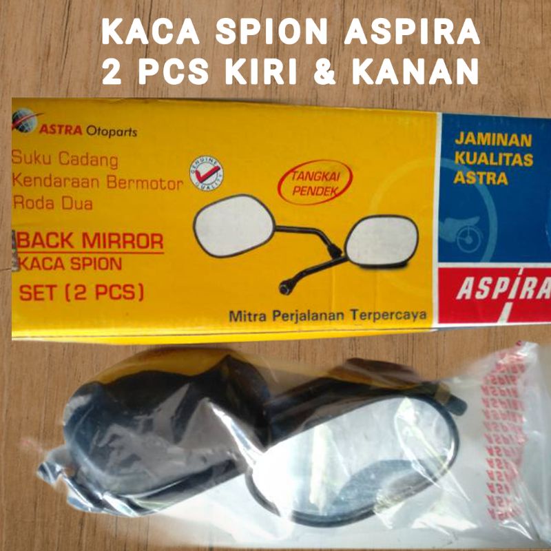 KACA SPION OVAL UNTUK SEMUA YAMAHA MATIC ASLI MERK ASPIRA  (PRODUK ORIGINAL) BY : ASTRA OTOPARTS