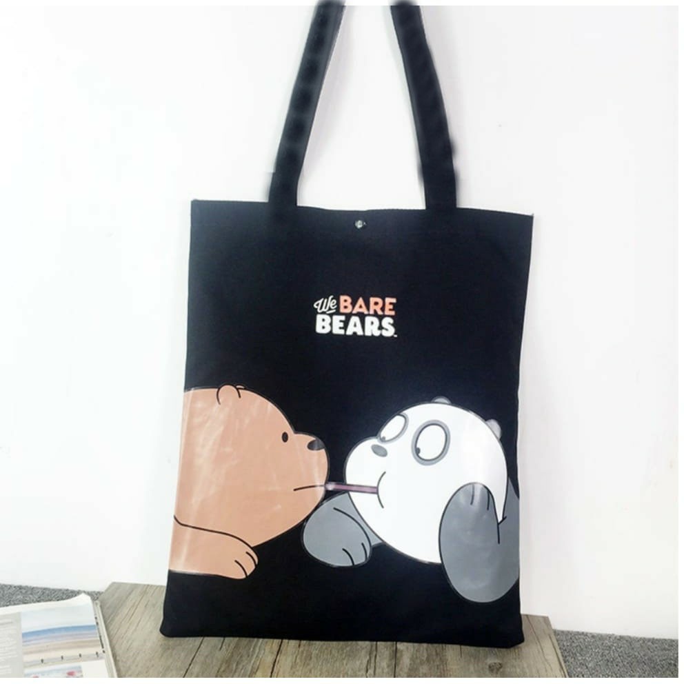 TAS_BDG (RESLETING) TOTEBAG BEARS2 HITAM