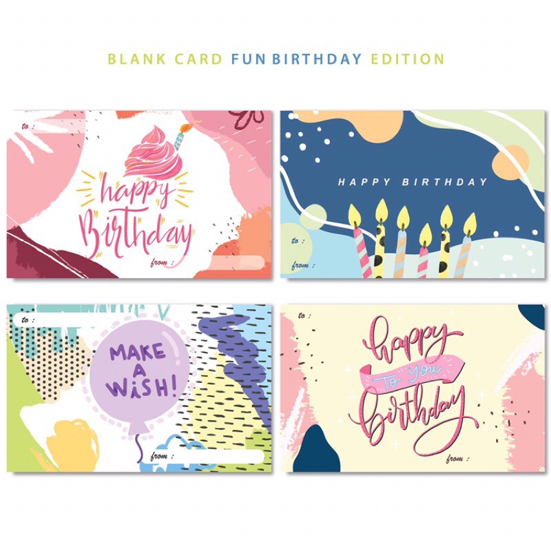 

KARTU UCAPAN KOSONG ULANG TAHUN HANG TAG BLANK BIRTHDAY CARD GREETING CARDS HAMPERS KADO GIFT k16