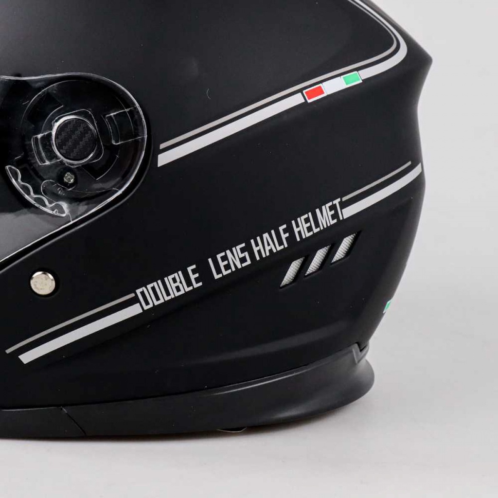 Helm Half Face Double Visor XL - BYB-730