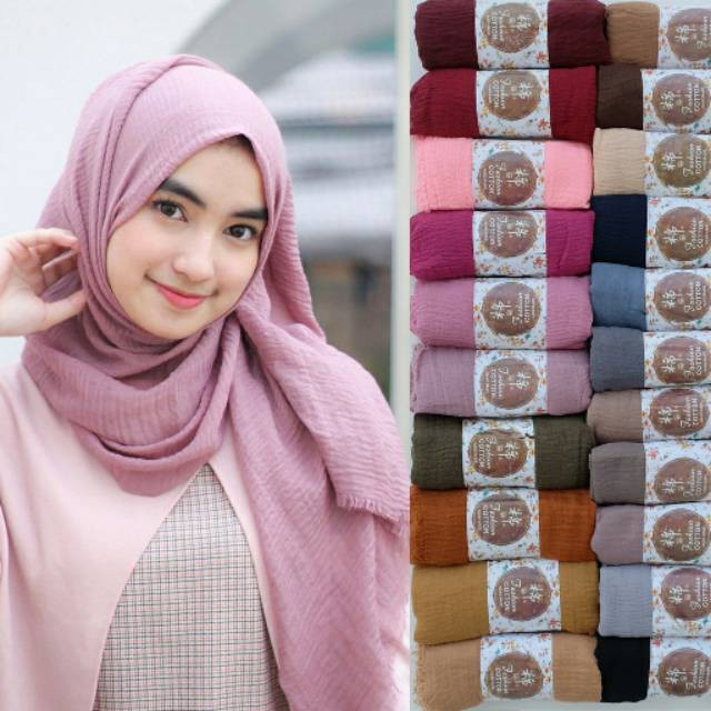 RX FASHION JILBAB CRINKLE SHAWL - FASHION MUSLIM 1R