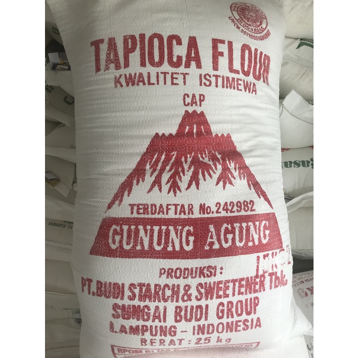 

Tepung Tapioka Sagu Cap Gunung Agung 25 Kilo / 1 Bal