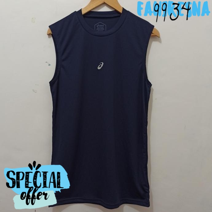 kaos singlet Olahraga peria asics 100% Original. - XL Kode 1337