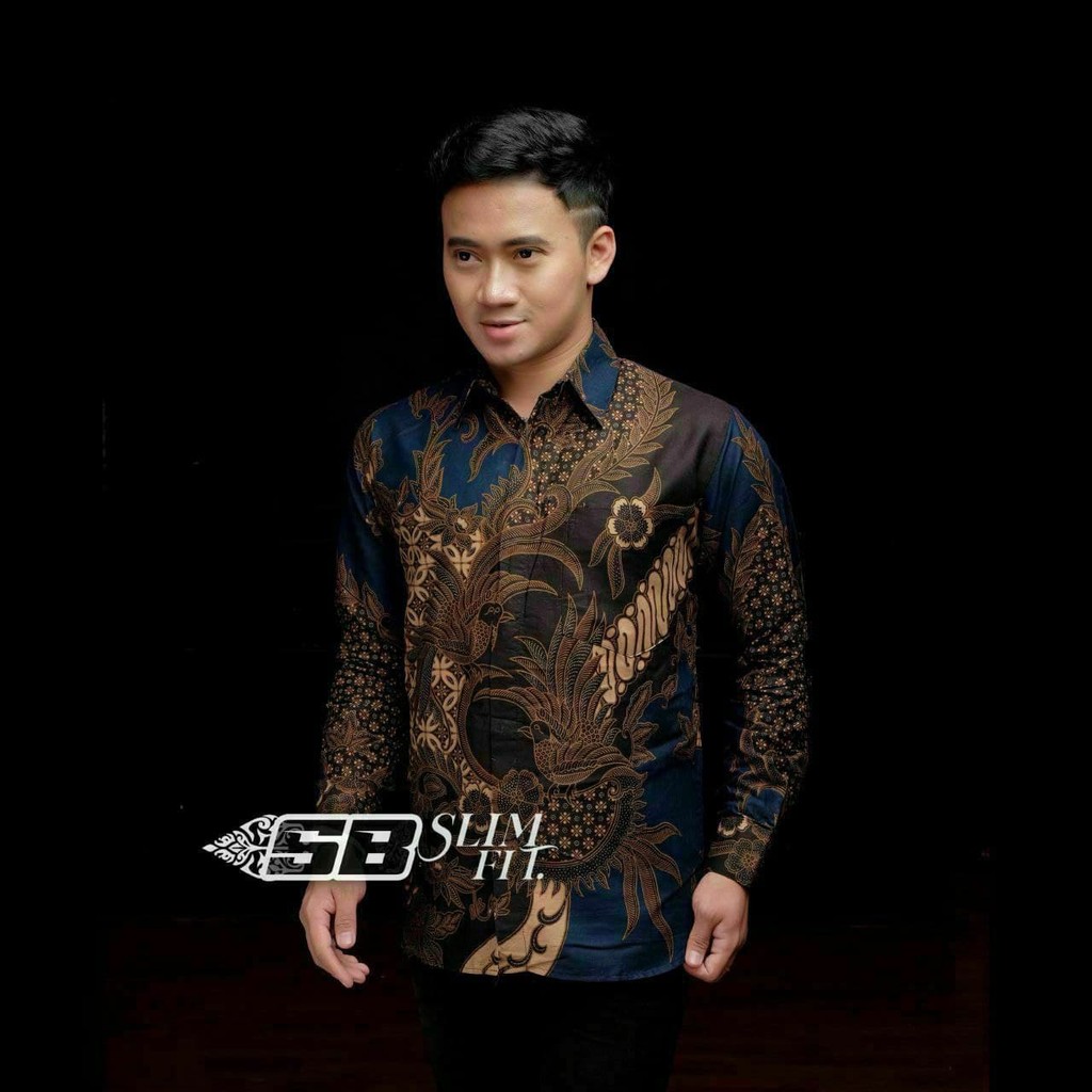 Batik Pria Lengan Panjang Batik Rezz Art motif Garuda Size M L XL XXL