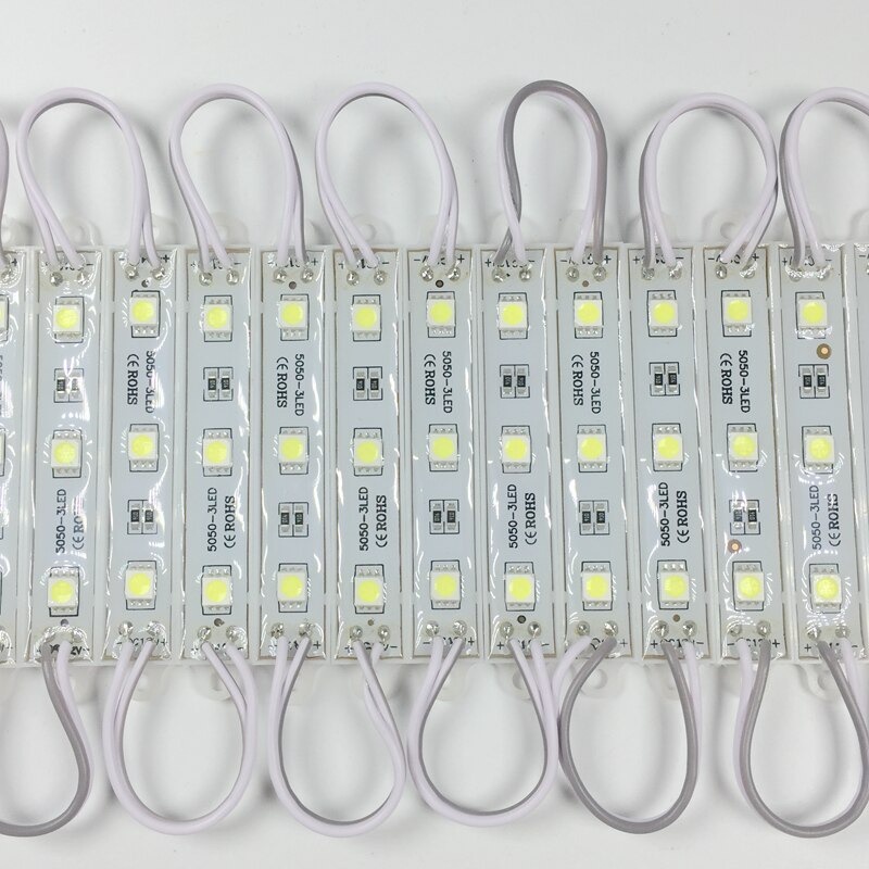 100pcs Modul 5054 3 LED Waterproof Putih