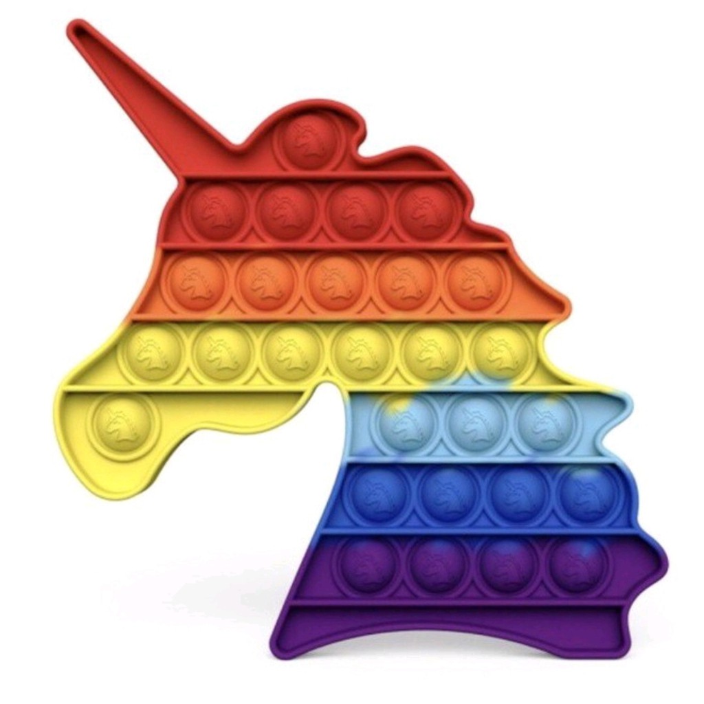 fidget push Pop Squishy Bubble Pop It Silikon Fidget Toy Pelangi Penghilang Stress MAINAN ANAK COD-UNICRON