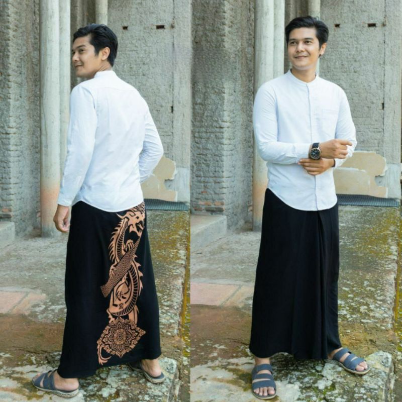 MURAH SARUNG BATIK HITAM POLOS