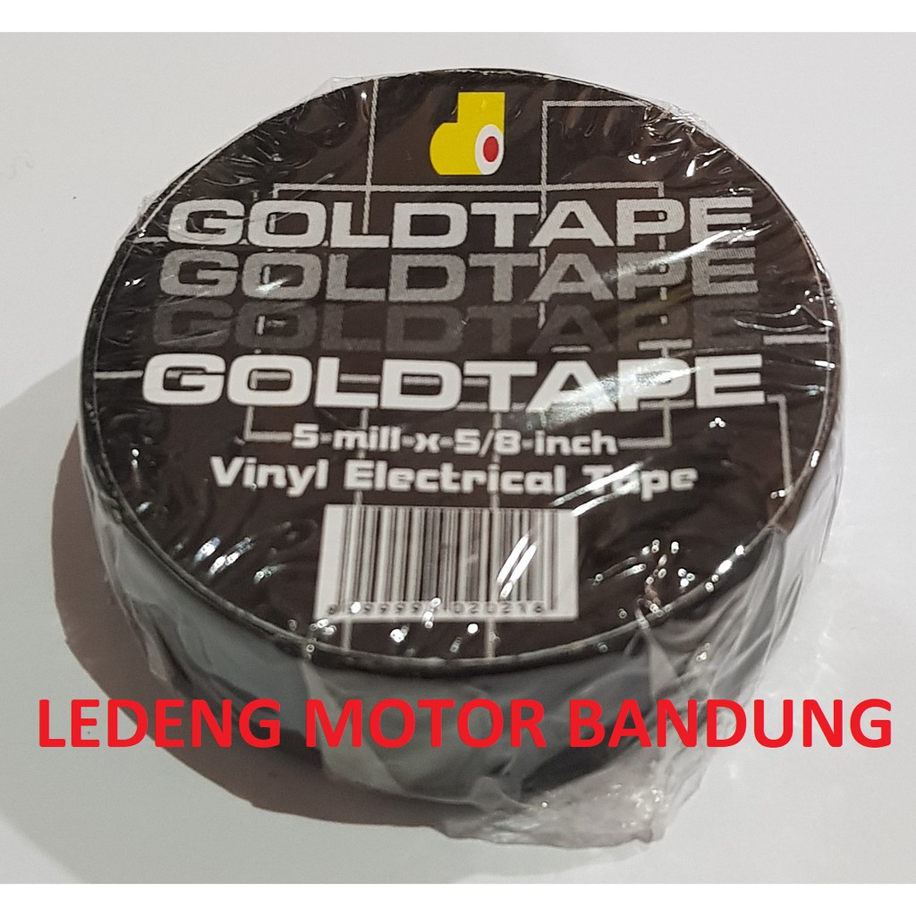 Goldtape Solasi Hitam Isolasi Listrik Pipa PVC Vinyl Tape Black Lakban Kecil