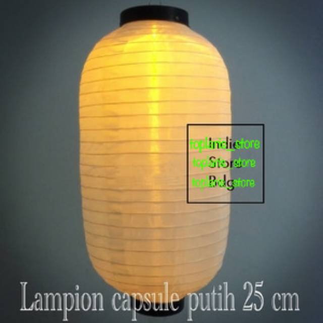 Lampion Lonjong Kapsul Jepang Putih Imlek