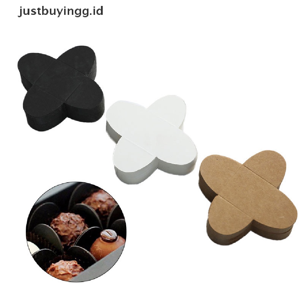 [justbuyingg.id] Kraft Paper Chocolate Spacer Chocolate Candy Tray Paper Dessert Chocolate Base ID