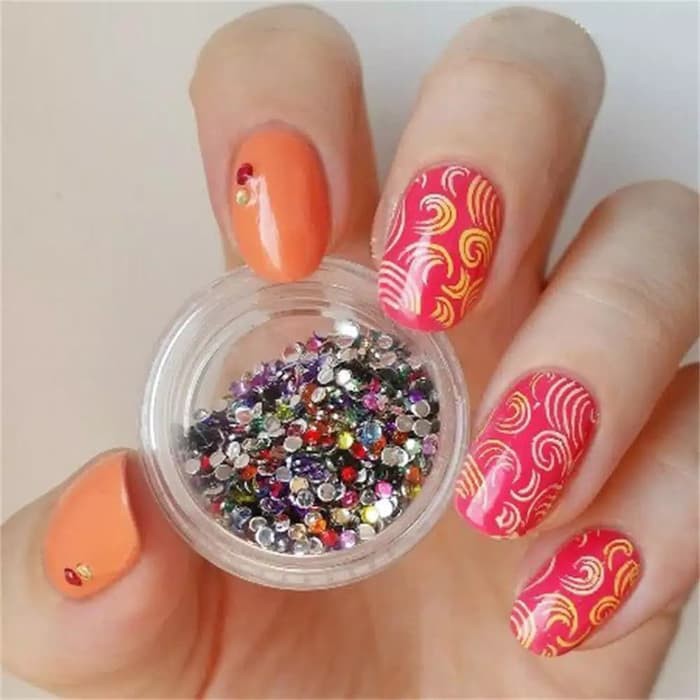 CLEARANCE SALE - NA0026 - 300 Mix Color Nail Art Crystal Rhinestone Berlian Imitasi 2mm