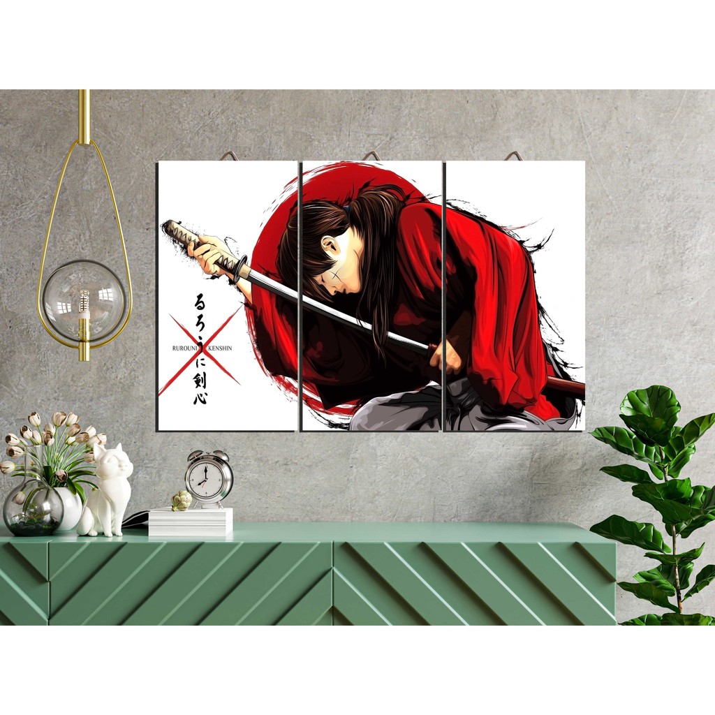 HIASAN DINDING RUROUNI KENSHIN 1 SET/POSTER KAYU/WALLDECOR