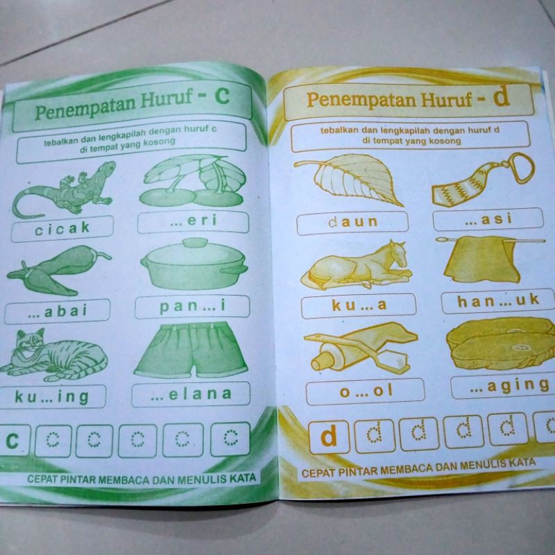 buku anak, buku cepat pintar membaca dan menulis kata