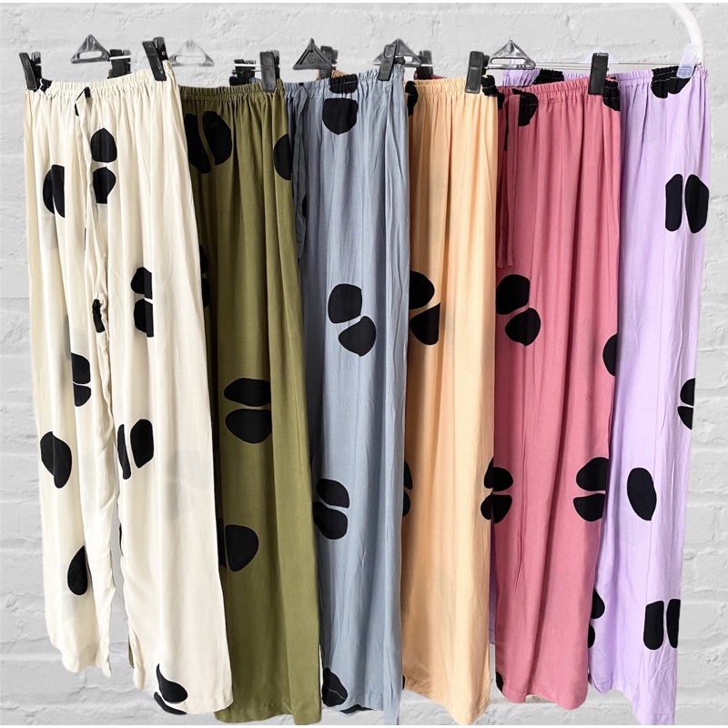 CELANA KULOT PANJANG WANITA TALI POLOS & MOTIF A031-8