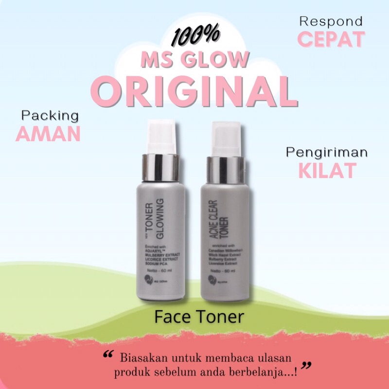 MS GLOW TONER skincare skin care facial anti acne pemutih pembersih noda wajah luminous TJ.BL.C.4