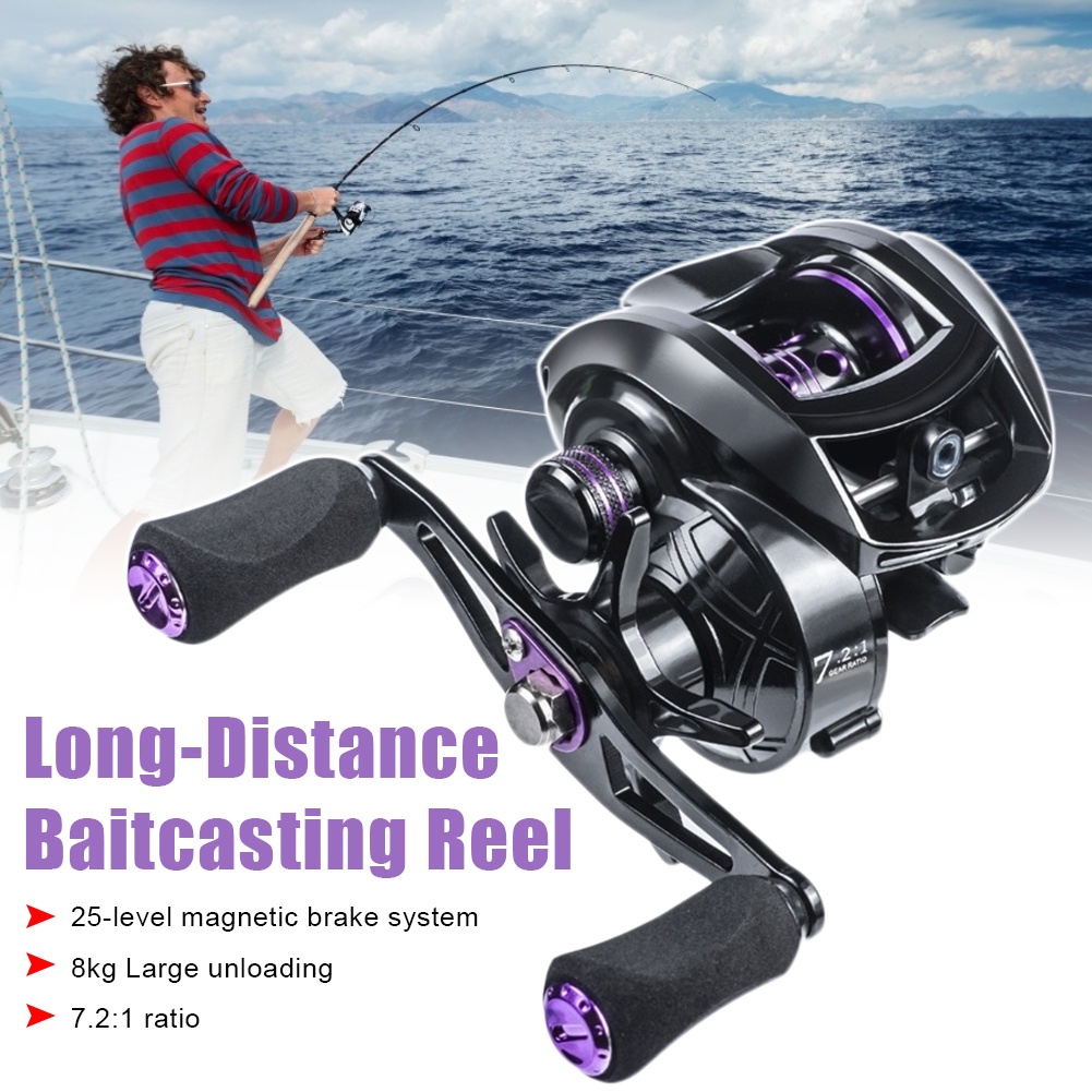 Baitcasting Reel kiri 18BB bc reel 8-10kg drag 7.2:1 Fishing Reel Saltwater Reel Fishing reel pancing