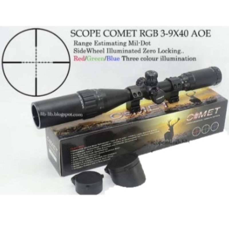 Teleskop senapan angin Comet 3-9x40 AOE