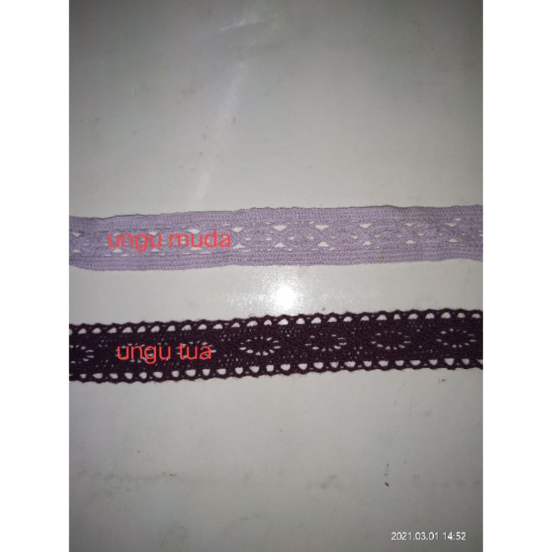 Renda bordir rajut/kait renda pita renda kecil renda lis renda baju