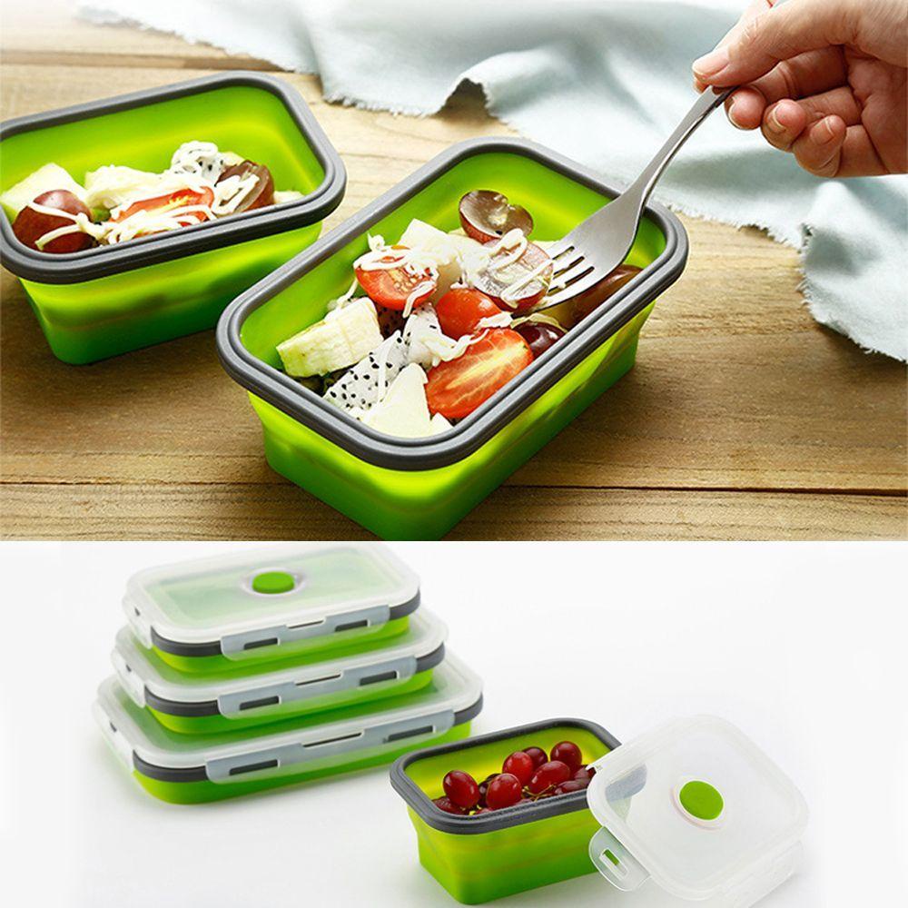 Popular Kotak Makan Lipat Portable Storage Kitchen Wadah Makanan Silikon