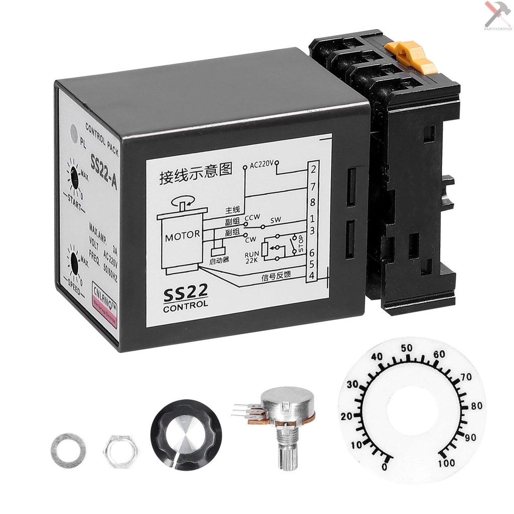 Ss22-a 6-250W AC220V 3A 50 / 60Hz Motor Speed Controller Regulator