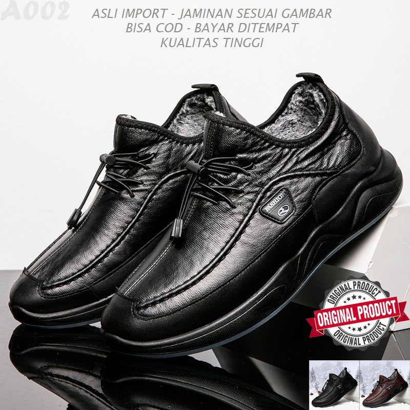 ⭐️⭐️⭐️⭐️⭐️ A002 Promo Terlaris, Bisa COD 100% ORI Sepatu Kulit Sneakers Pria Wanita Original Asli Import Casual Formal Outdoor Sport