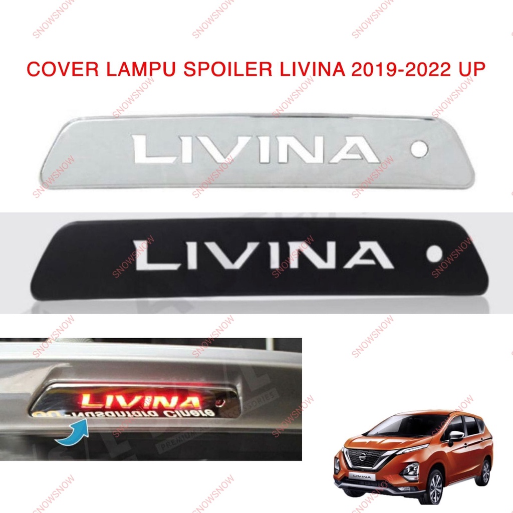 Cover Lampu Spoiler Livina 2019 2022 Up Hitam Chrome