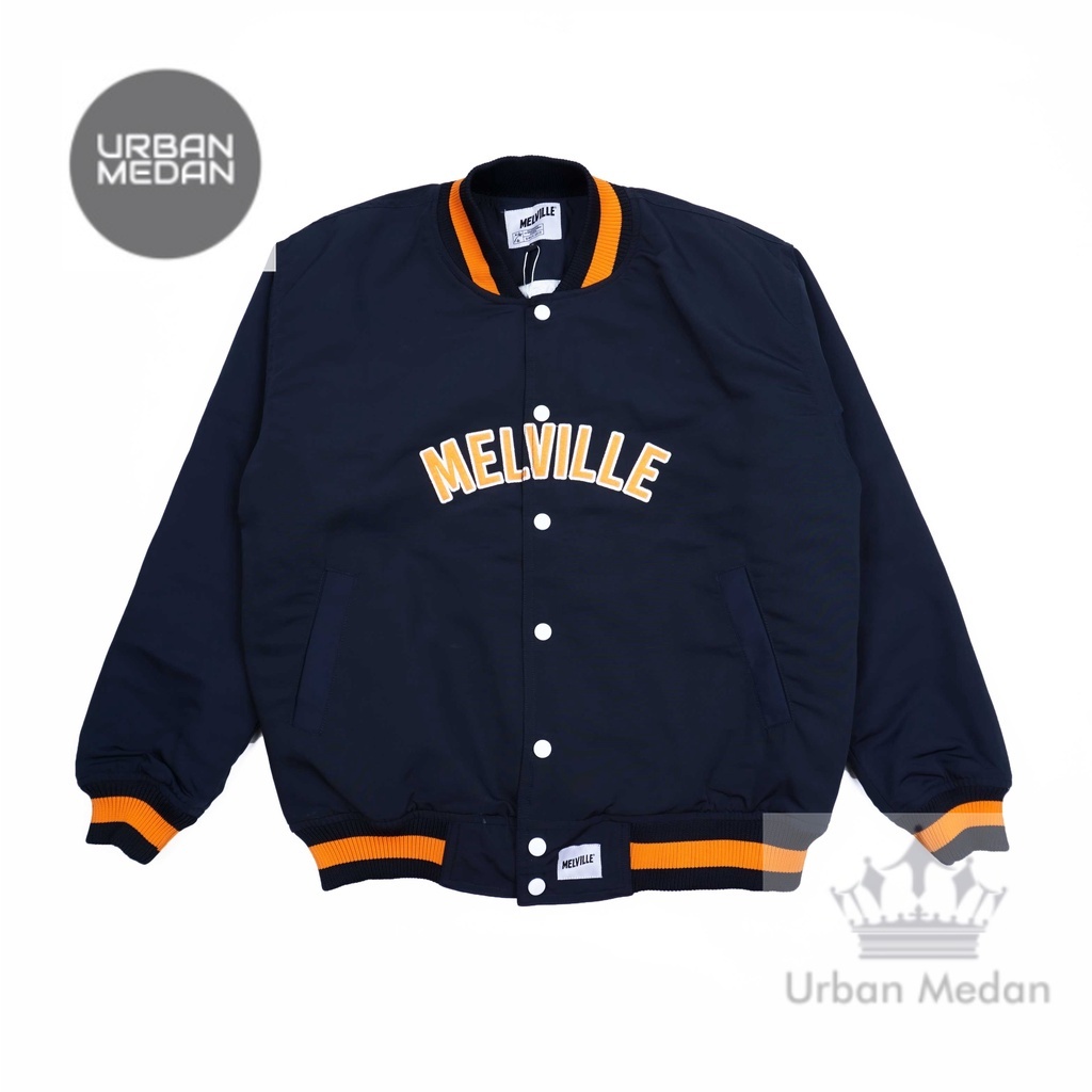 Jaket Baseball Varsity Original Melville Futura Navy