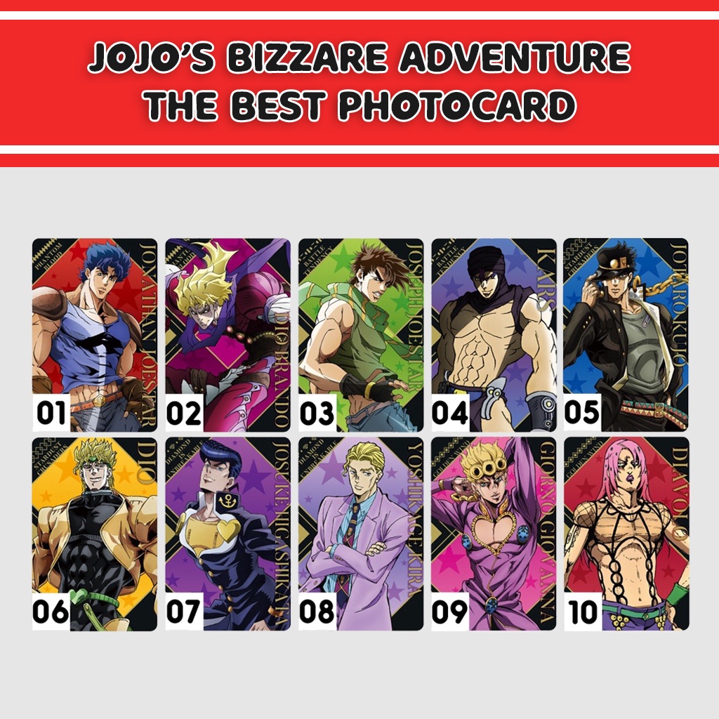 Photocard Jojo's Bizzare Adventure Photo Card Kartu Anime DOUBLE SIDED GLOSSY