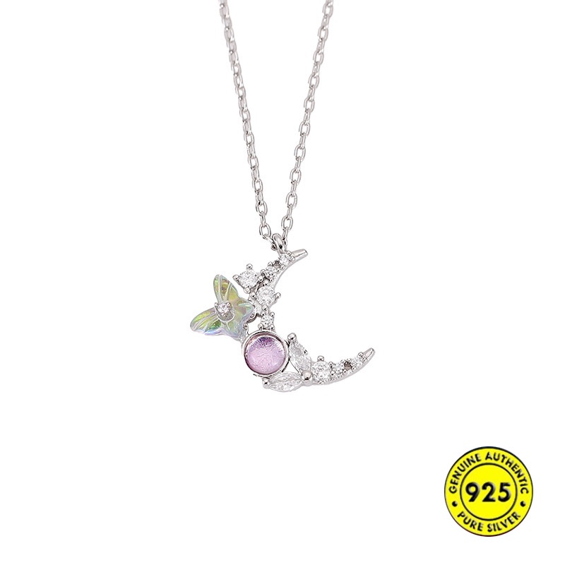 Kalung Moonstone Butterfly Moonstone Untuk Wanita