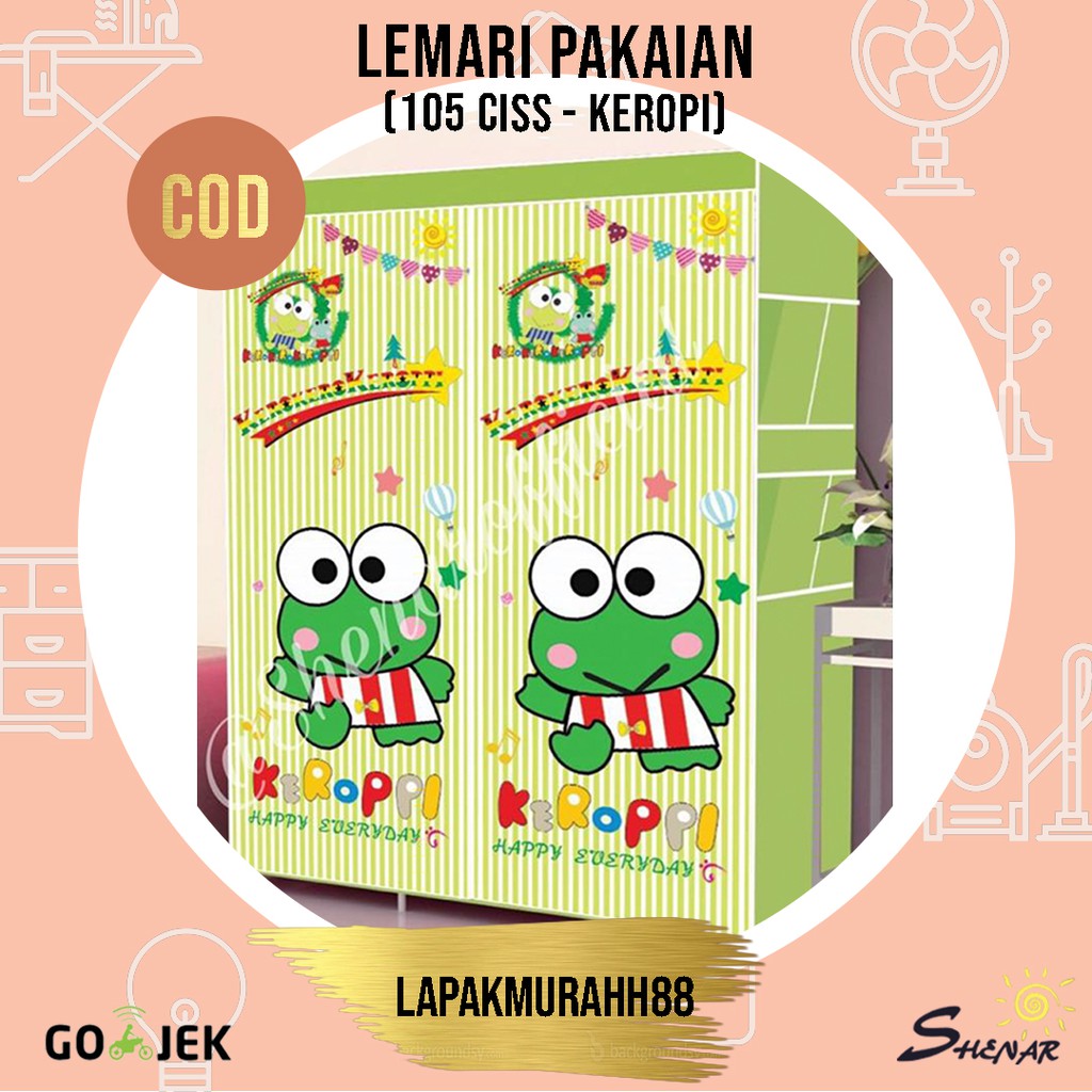 LEMARI PAKAIAN KARAKTER 3D/LEMARI BAJU PORTABLE/LEMARI ANAK SERBAGUNA 105 CISS DISNEY, LAPAKMURAHH88