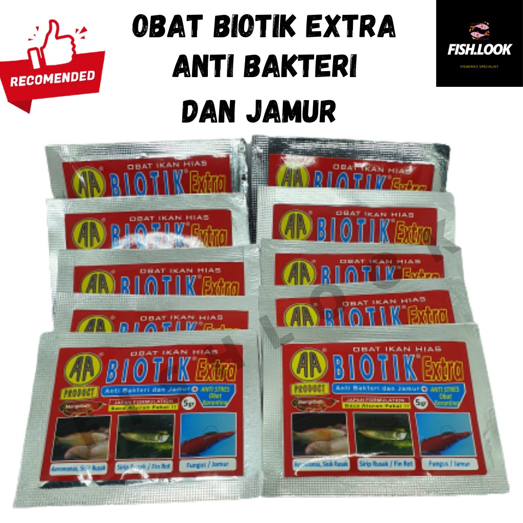 BIOTIK EXTRA obat ikan hias bakteri jamur dan anti stress (5gram)