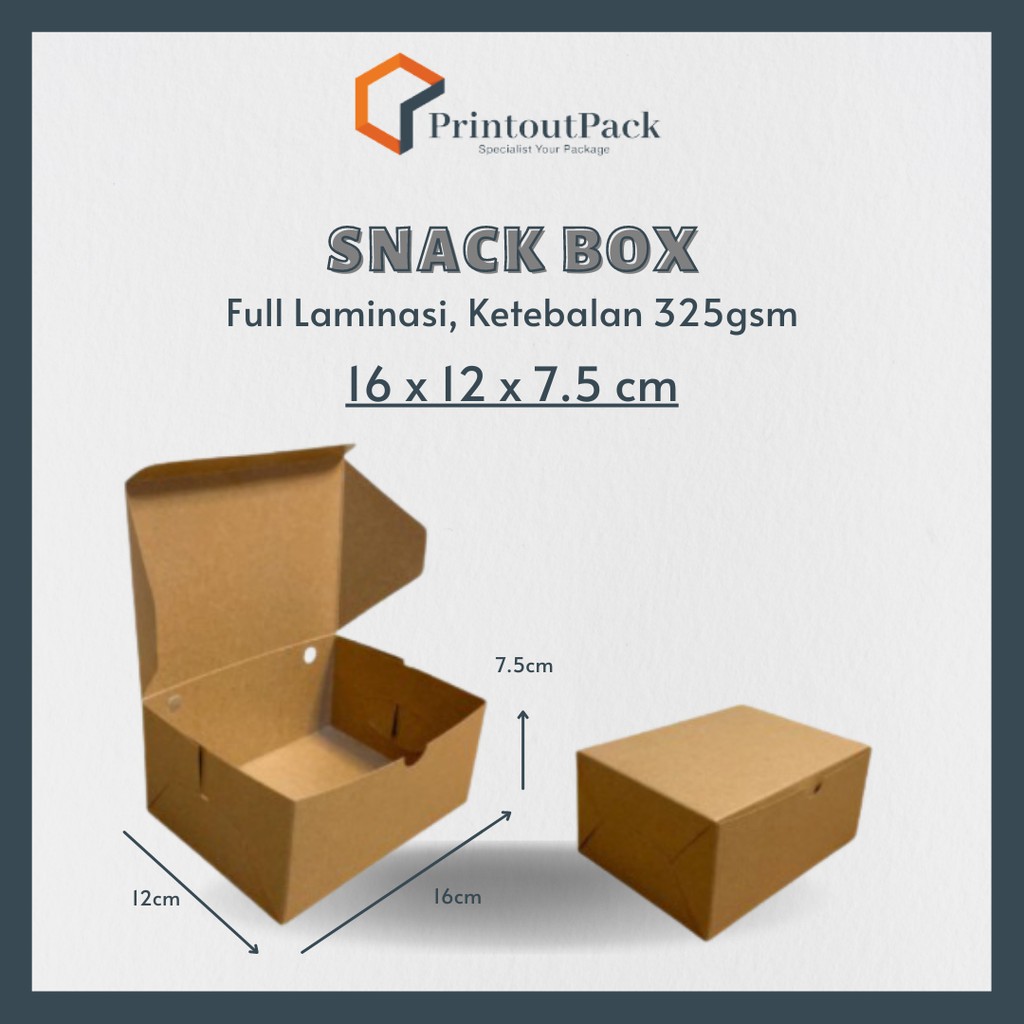 Snack Box/Box Makanan/Kraft Paper Box/Paper Box Laminasi