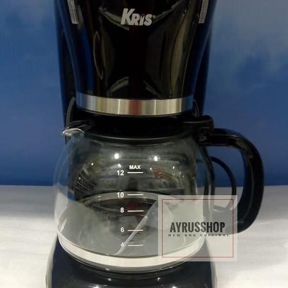 Ready Stock] Kris Coffee Maker Drip 1,5L Hitam/Mesin Kopi Seduh Listrik Otomatis