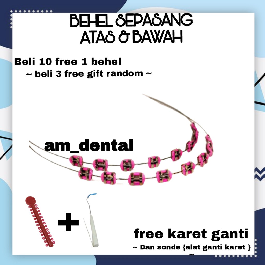 (BISA COD) PROMO BIG RAMADHAN SALE BEHEL LEPAS PASANG (SEPASANG) FREE KARET DAN BONUS SONDE