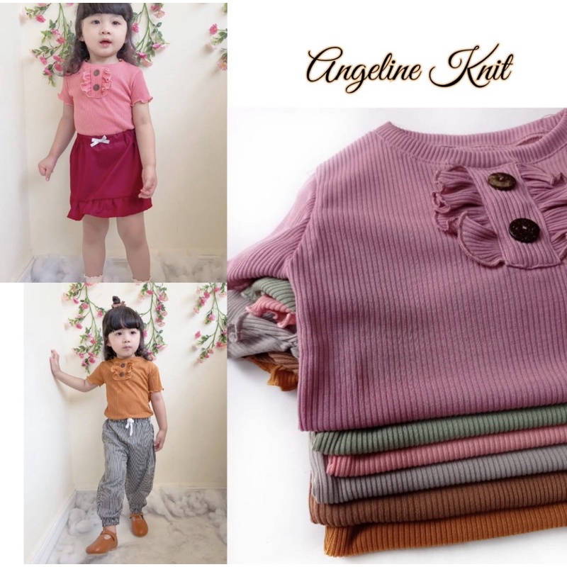 Kaos Anak Atasan Rajut Angelina Knit 2-5 Tahun nabLfashion