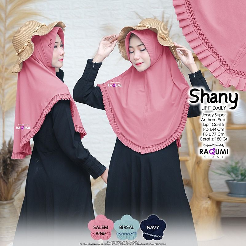 SHANY ORIGINAL RAQUMI HIJAB | JILBAB RAMPEL RAQUMI | JILBAB JERSEY RAQUMI | JILBAB DUSTYPINK