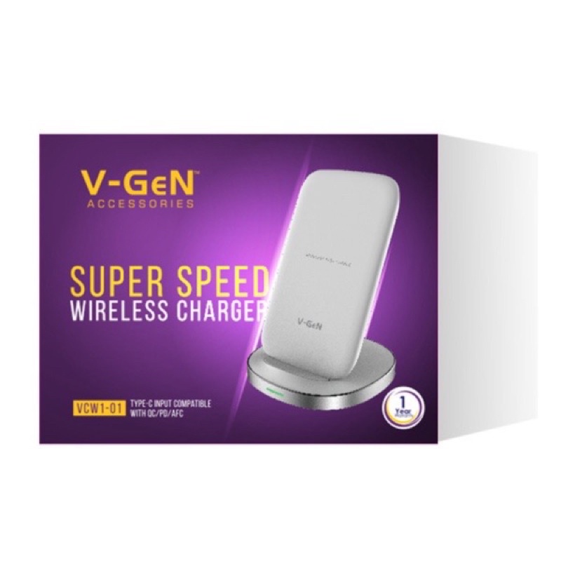 V-GEN Wireless Charger V-GeN VCW1-01 Fast Charging QC PD Type C Input VGEN