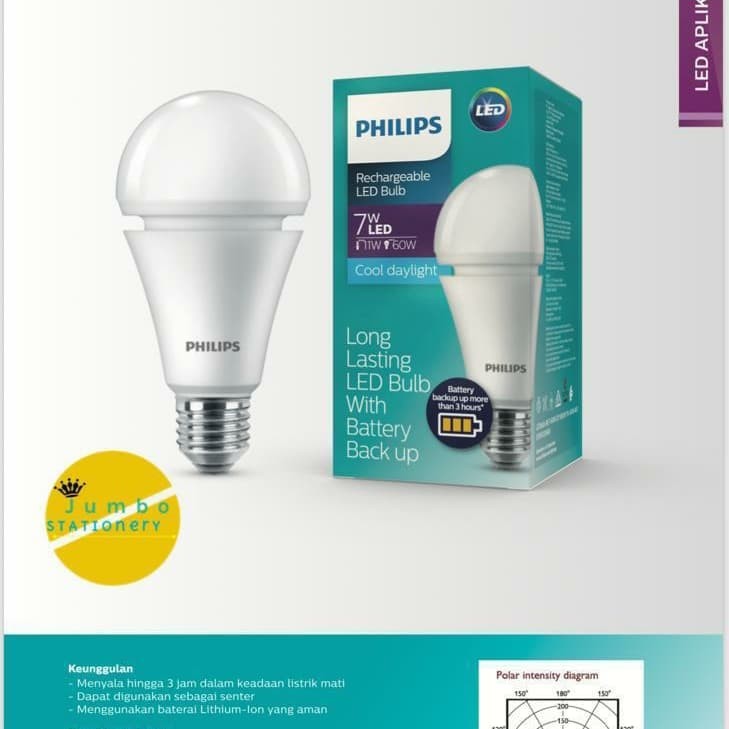 Lampu LED emergency PHILIPS. Lampu anti #matilistrik. Lampu darurat. 7.5 Watt