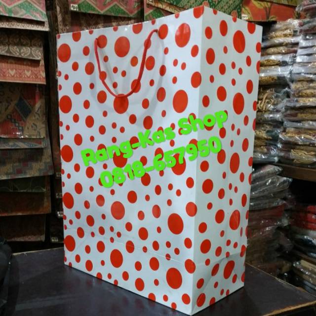 

Paper bag Polkadot Pink XL Karton Duplex Laminating Premium